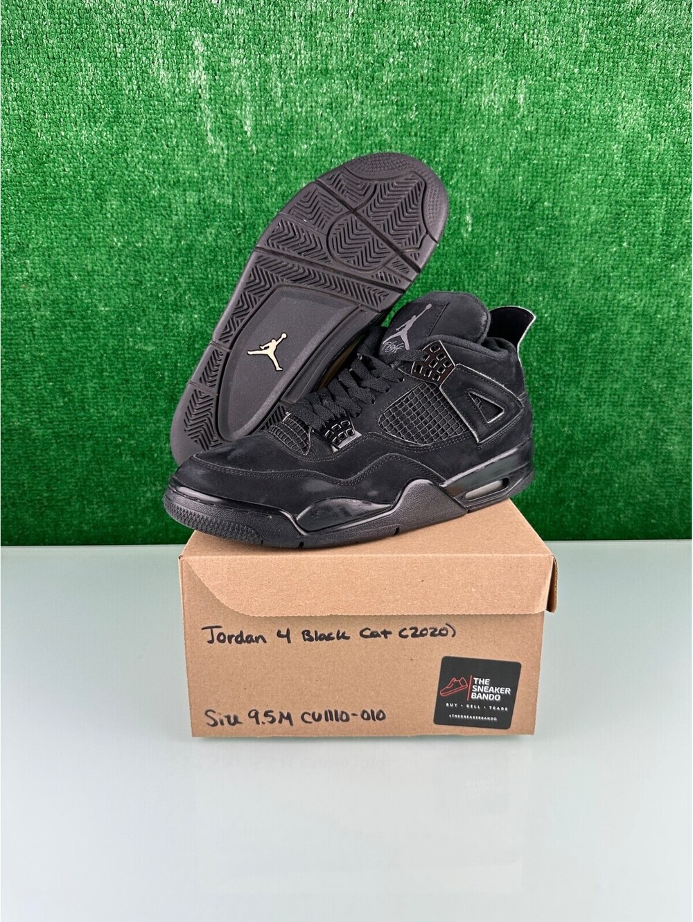Size 9.5 - Jordan 4 Retro Mid Black Cat